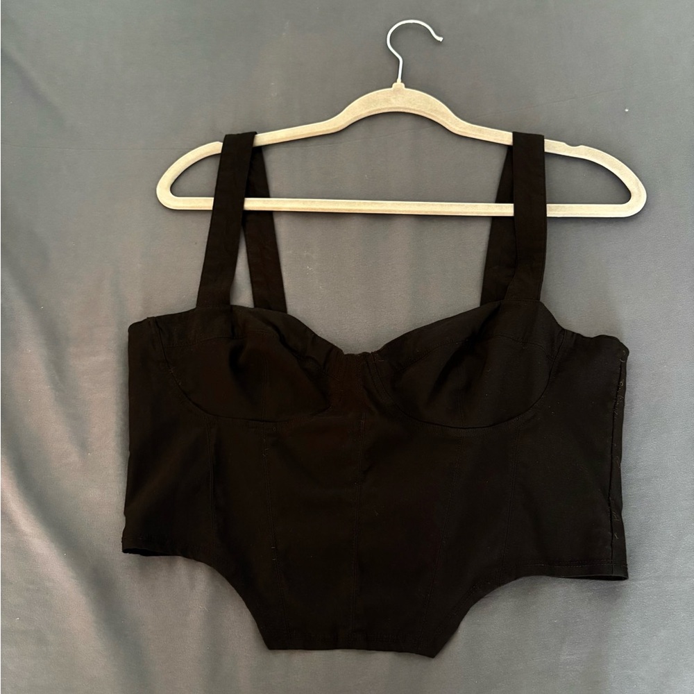 H&M Black Divided Top